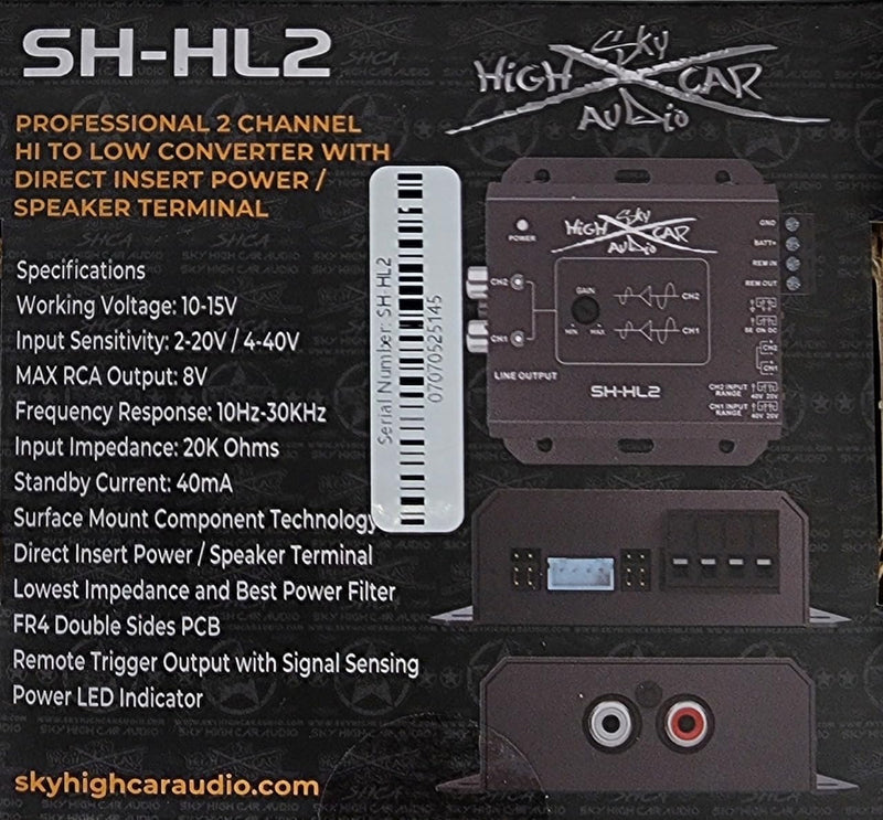 Sky High Car Audio 2 Channel Hi to Low Converter