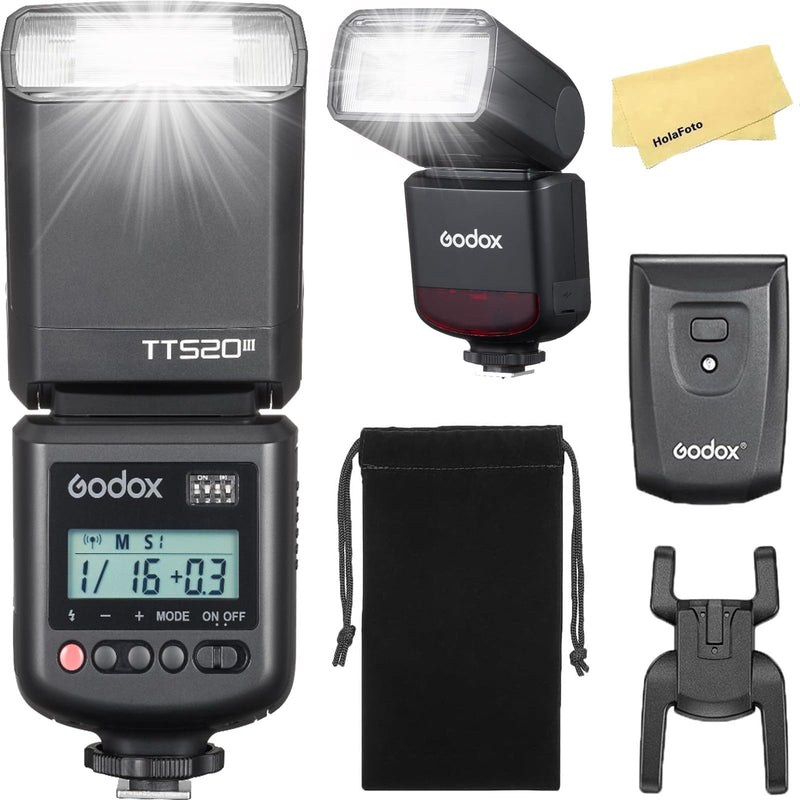 Godox TT520III TT520 III TT520-III 433MHz GN33 Camera Flash Speedlite with RT Transmitter for Canon Sony Nikon Fujifilm Olympus Pentax and Other DSLR Cameras,1.8s Recycle Time,400 Full-Power Flashes Godox TT520III