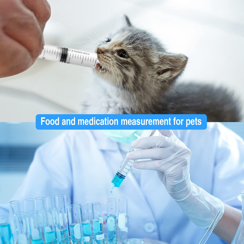 20 ml syringes 8 packs, slanted mouth plastic syringe, disposable syringes with cap, individually packaged sterile syringes for animal feeding, liquid measurement syringes for lab cosmetics motor oil