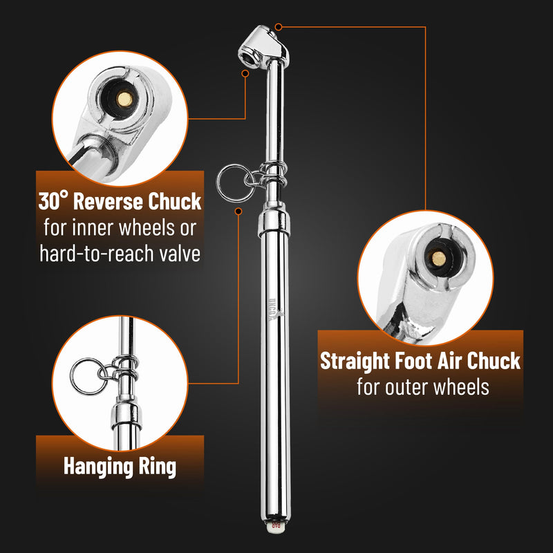 UNCO- Dual Head Tire Pressure Gauge, 2 Pack, 10-150PSI, Tire Gauges for Tire Pressure, Pencil Tire Pressure Gauge, Air Pressure Gauge for Tires, Air Gauge Tire Pressure, Car Tire Pressure Gauge