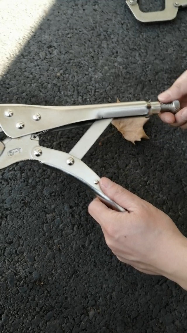 12-inch Heavy Duty Locking Pliers, Chrome Vanadium Steel, Curved Jaw Locking Pliers