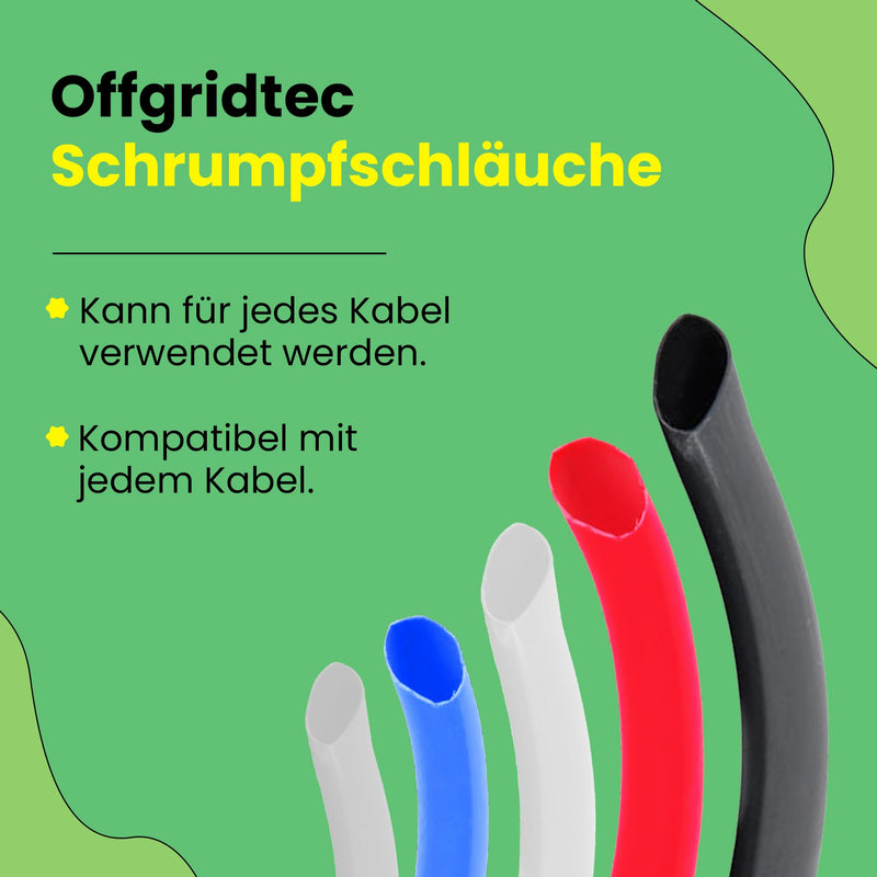 Offgridtec 5 m Heat Shrink Tube with Adhesive 9 mm > 3 mm, 3:1 Shrink Rate, Dual Wall, Halogen-Free, Flame Retardant, Waterproof Cable Insulation, Easy to Cut, Includes Dispenser Box, Black 5m 9mm>3mm