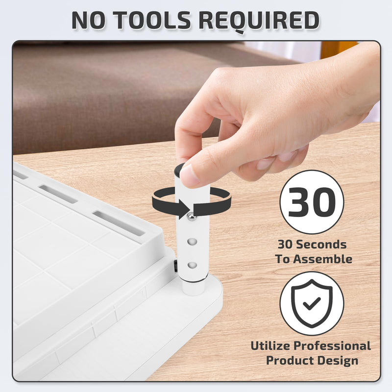 Monitor Riser, White Monitor Stand, Block to Raise TV Height, Solid Wood & Metal Computer Stand, Ergonomic TV Riser Block, 1 Pack, White, 14.5 Inch 1PCS White