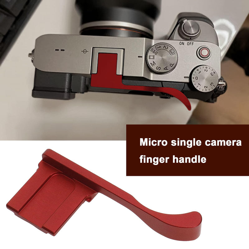 Metal Hot Shoe Thumb Up Rest Hand Grip Compatible with Fujifilm FinePix X-E4 X100F X100V XPro2 XPro3 DSLR Camera Hand Grip Aluminum Alloy Red