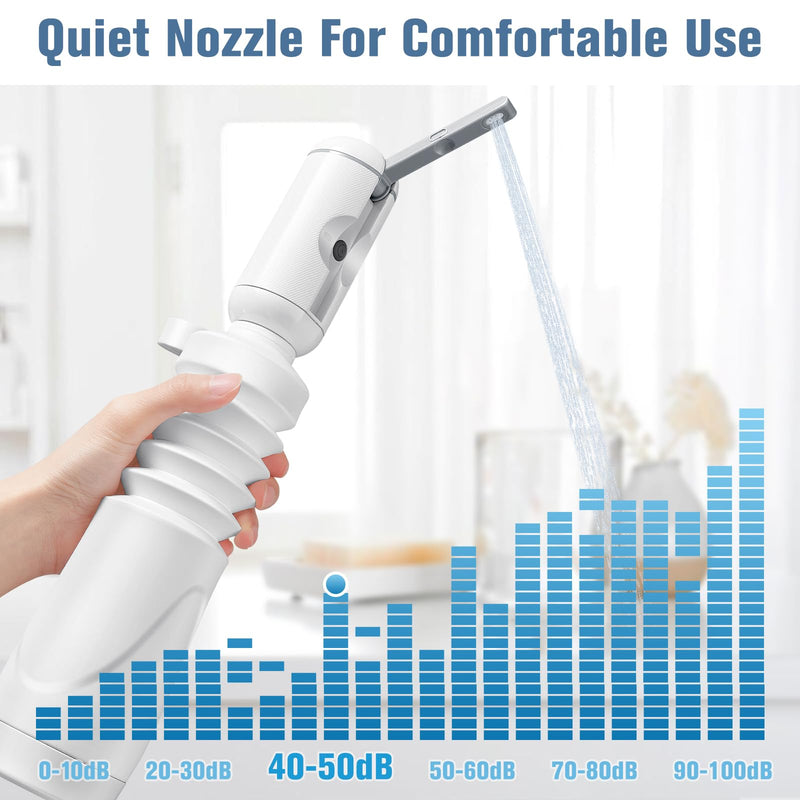 Upgrade SPACEREST Portable Bidet for Travel with 550ml Bottle, No Noise & Waterproof Portable Bidet for Women & Men, Rechargeable Electric Portable Jet Spray, Personal Hygiene & Postpartum Care