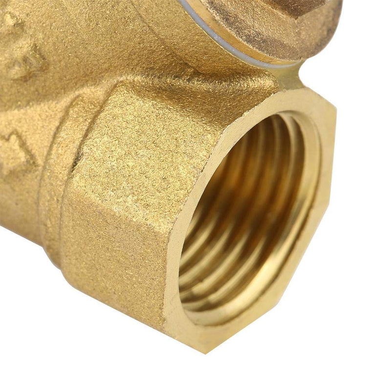 Akozon Y Shaped Filter Ball Valve 1/2 Inch BSPP Female Thread Y Shaped Three Way Brass Strainer Filter Valve Connection for Water Oil Separation