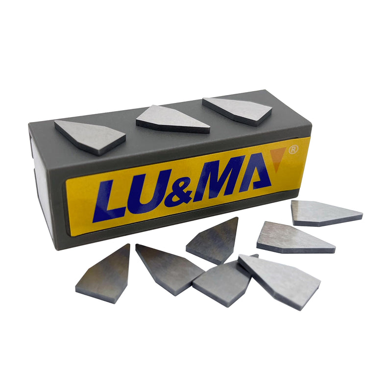 Carbide Knife Sharpener Blades, 10 Pieces Reversible Replacement Blades, for Industrial and DIYers by LU&MN LMCB4.6