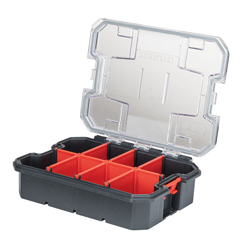 CRAFTSMAN VERSASTACK Storage Organizer, Small Parts Organizer, 8 Compartments, Lid Includes Secure Latch (CMST17827) 1 Count (Pack of 1) Medium Organizer