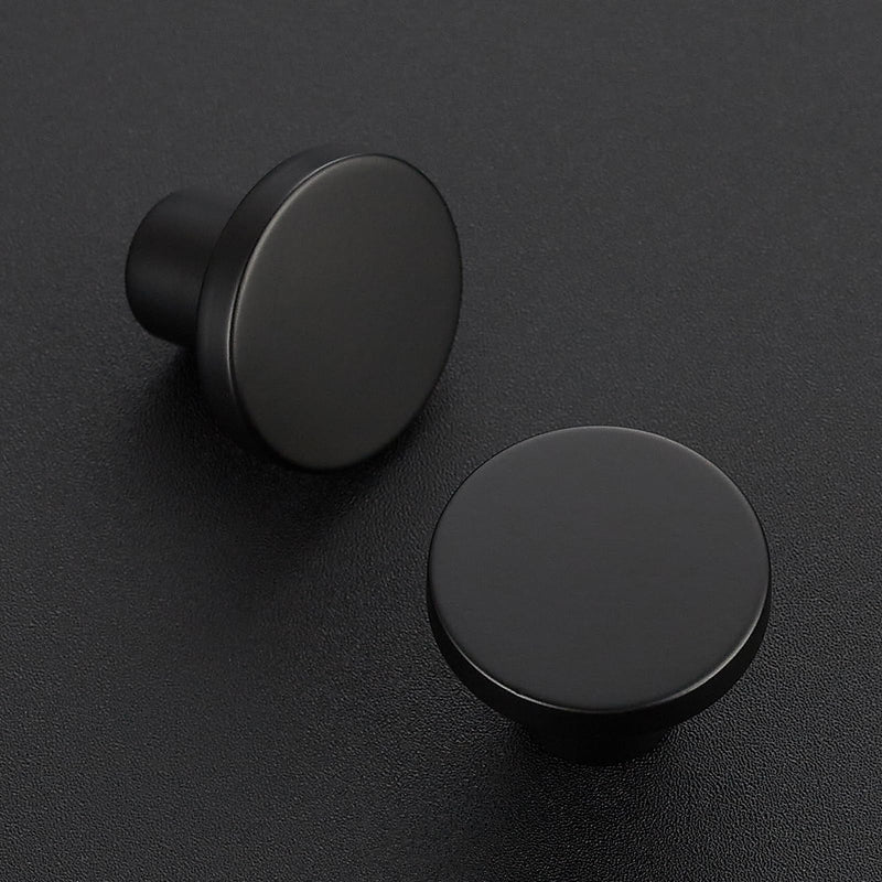 Ravinte 25 Pack Cabinet Knobs Black Kitchen Cabinet Knobs Round Dresser Drawer Pulls Closet Door Pulls 1-1/5 Inch