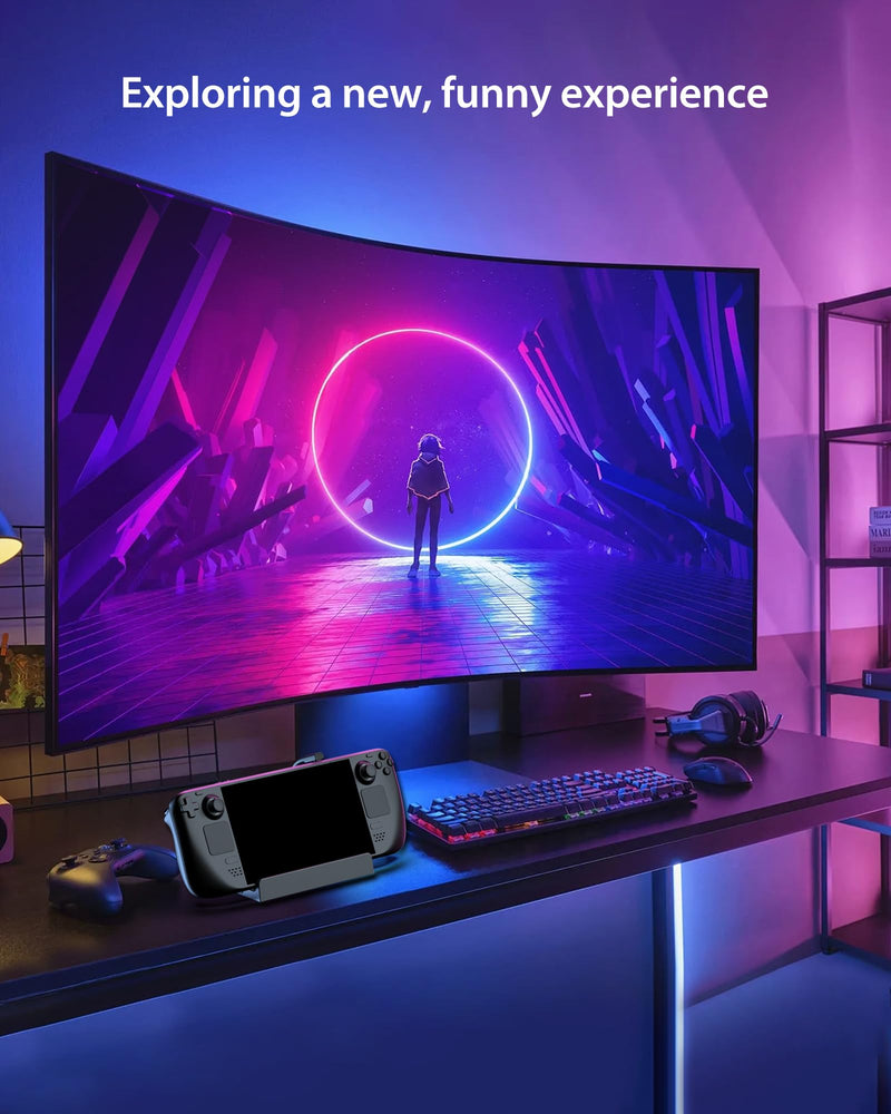 Antank 6-in-1 Docking Station for Steam Deck/ROG Ally, Steam Deck Dock with HDMI 2.0 4K@60Hz Gigabit, 1000Mbps Ethernet, 100W PD Fast Charging and 3 USB-A 3.0 USB-C Port for Valve Steam Deck OLED