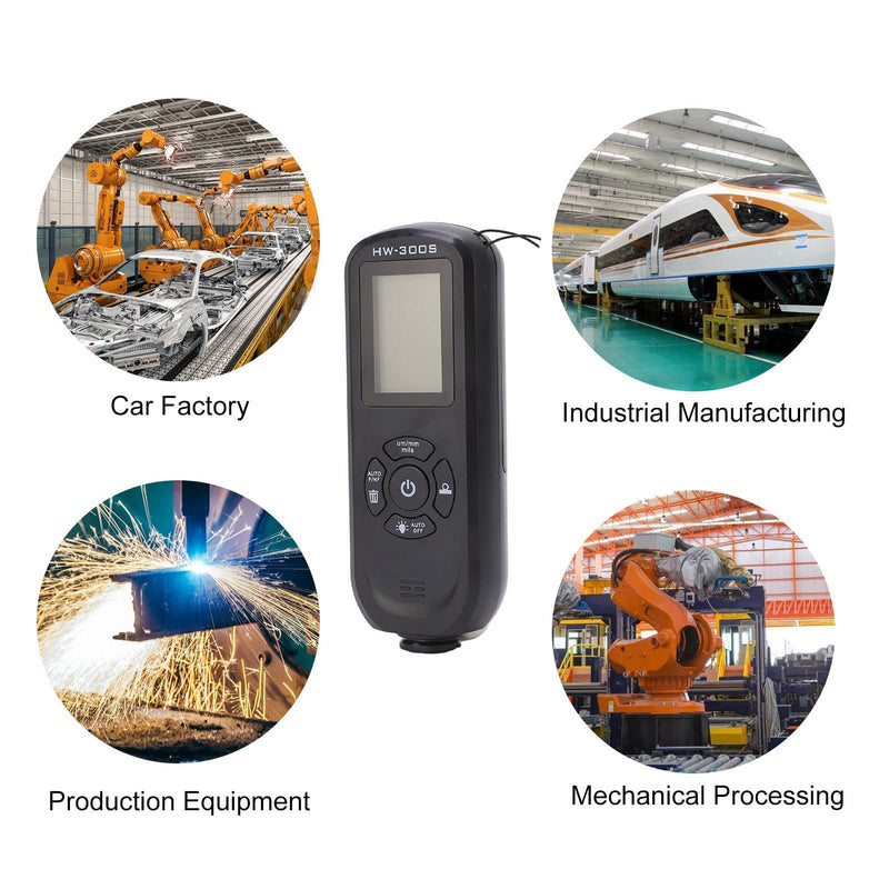 Coating Thickness Gauge Digital Display 3 Units Paint Thickness Gauge Automotive Paint Gauge (Black)