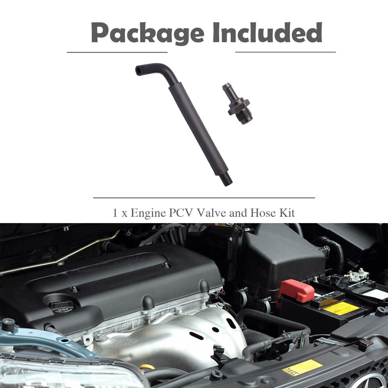 Engine PCV Valve Hose Kit Compatible with Camry Corolla Highlander Solara Matrix RAV4 TC XB HS250h 2.4L 4CYL Replaces Part # 12204-28020 12262-28021