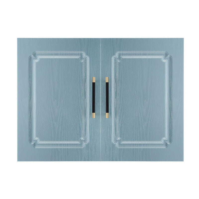 Bar Cabinet Handle Knob Pull Brushed Satin Gold/Brass Finish with Electroplated Matte Black 10.1" (8.8" Hole Center) for Kitchen Cabinet Hardware/Dresser Drawer Handles 5 Pieces 8.8" Hole Center