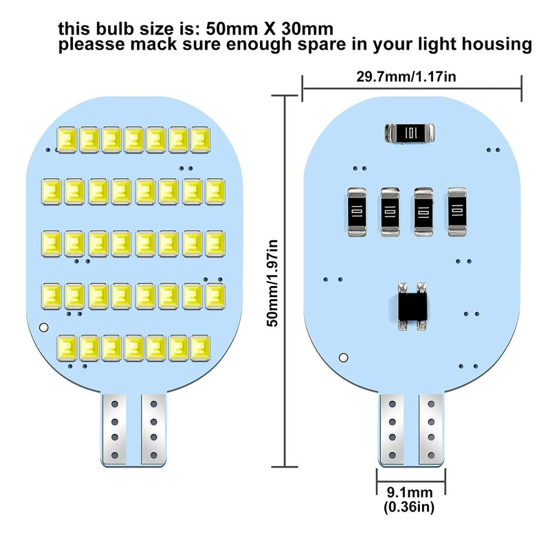 Super Bright T10 921 922 912 LED Bulbs for 12V RV Ceiling Dome Light RV Indoor Lights Camper Trailer Motorhome Marine Boat Dome Interior Light (Pack of 20, White)