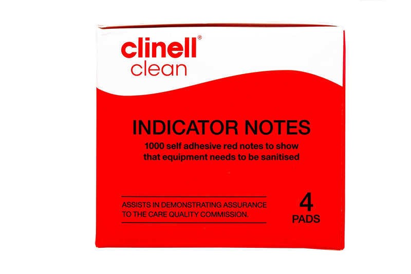 Clinell indicator sheets, red, 4 blocks of 250 each
