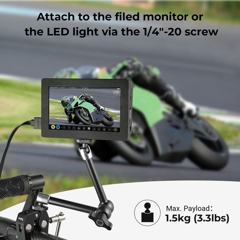 SmallRig 9.8-inch Magic Arm 2-Pack, Adjustable Articulating Friction Arm Mount with 1/4"-20 Thread Screw, for Camera Monitor/LED Light Setup, 5317