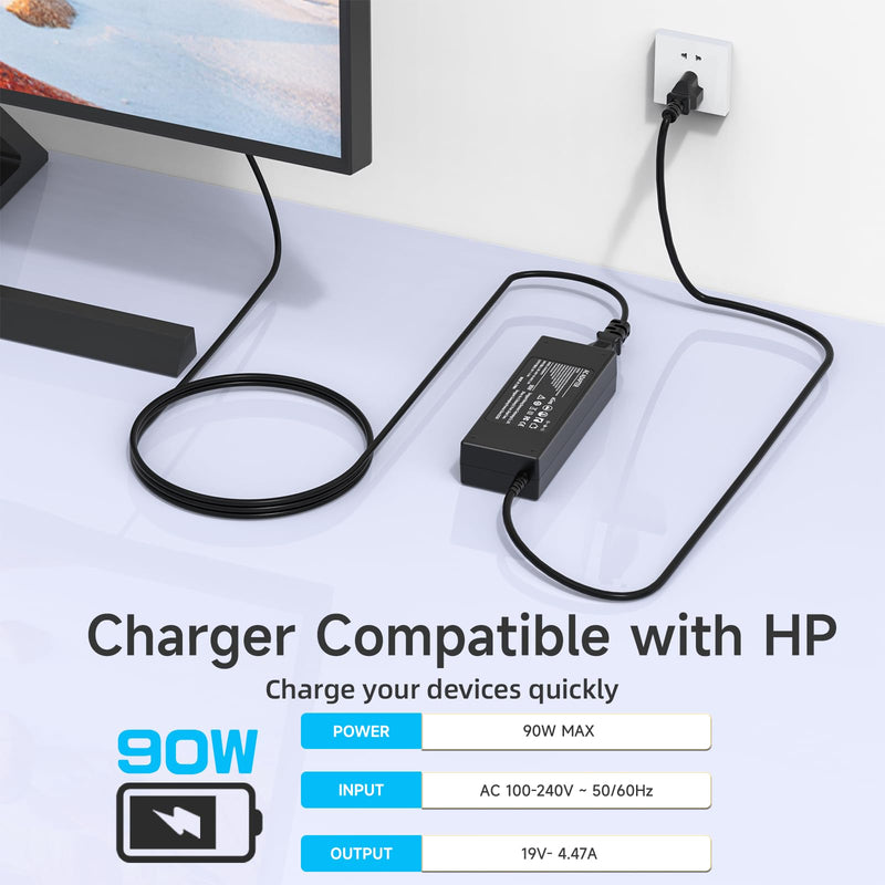 19V Power Cord Compatible with HP UltraSlim Docking Station HSTNN-IX10 Compatible with Slimline 260/400/500 Series D9Y32 Series V8P15AA