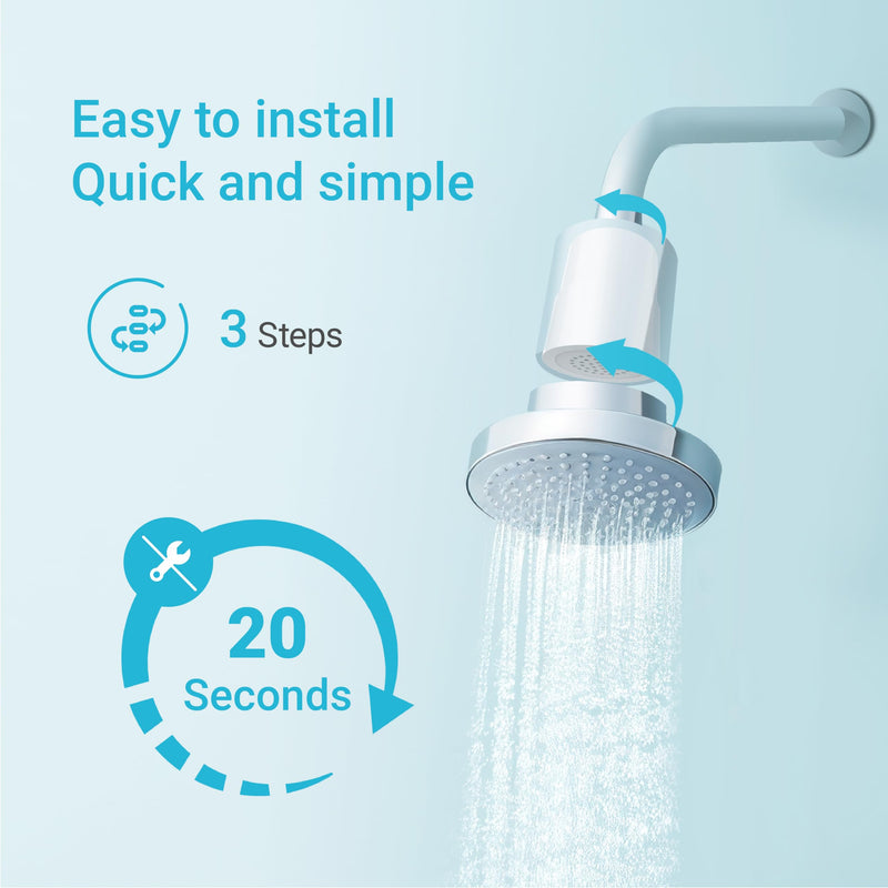 AQUA CREST Shower Filter Replacement for JOLIE® FILTERED SHOWERHEAD, High Pressure Shower Filter Replacement Cartridge For Healthier Hair and Skin, 2 Pack