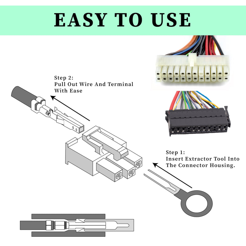 41 PCS Terminal Removal Tool Kit,Pin Extractor Tools Set Electrical Wire Connector Pin Release Depinning Tools for Automotive Car Broken Key Ejector for Home Appliance 41 PCS