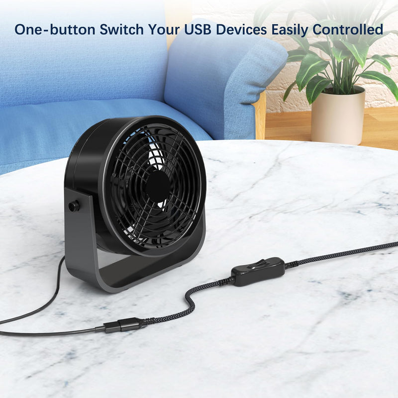 Itramax USB On Off Switch Cable 3.3FT,Inline USB Power Switch USBA Male to Female Extension Cord with Switch Upgraded Toggle Cable for PC,TV,Carplay,LED Strip,Desk Lamp,Fan,Light Black