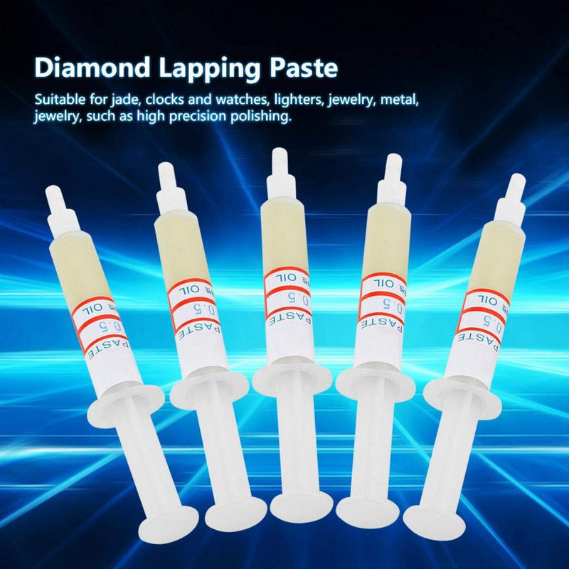 Diamond Grinding Polishing Paste 5pcs/Set W0.5-W40 (320~10000) Grit Jade Watch Lighter Jewelry Metal