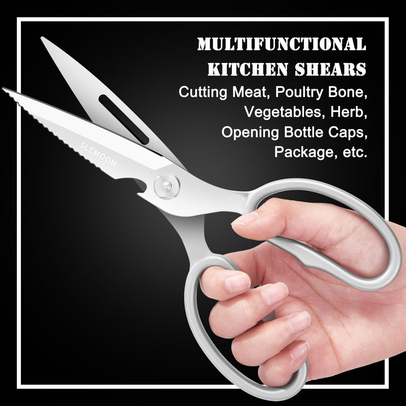 Heavy Duty Poultry Shears That Come Apart, All Purpose Kitchen Shears for Food,3Cr14 Fully Forged Stainless Steel Sharp Blades for Chicken,Meat,Seafood,Herbs Kitchen Scissors Natural