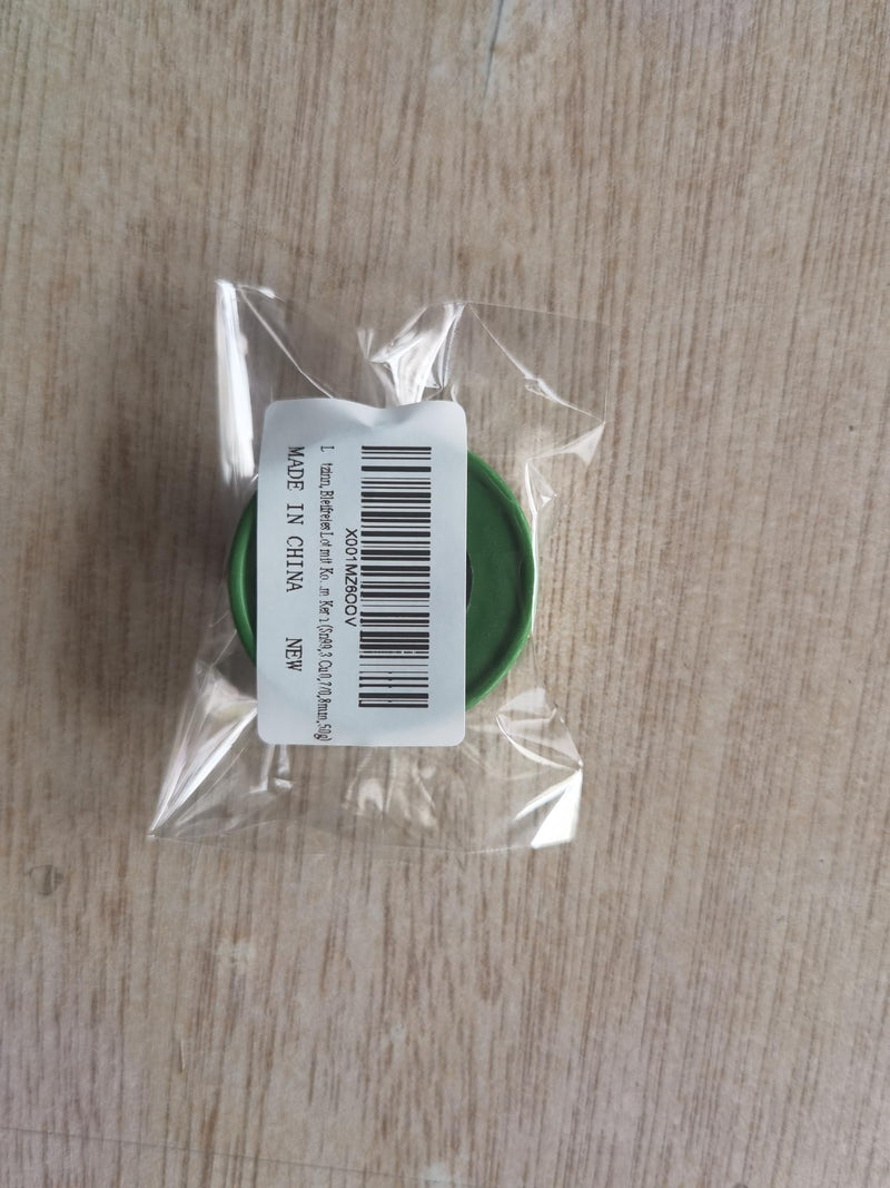 Tin solder, lead-free solder with rosin core (Sn99 Ag0.3 Cu0.7/0.8mm, 50g) Sn99 Ag0.3 Cu0.7/0.8mm, 50g