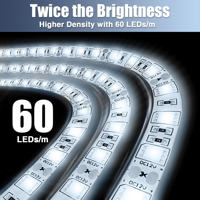 LED Boat Strip Lights - 32.8ft (2 Rolls) Waterproof Pontoon, Kayak, Cabin, Deck & Navigation Lights (White) 32.8FT White