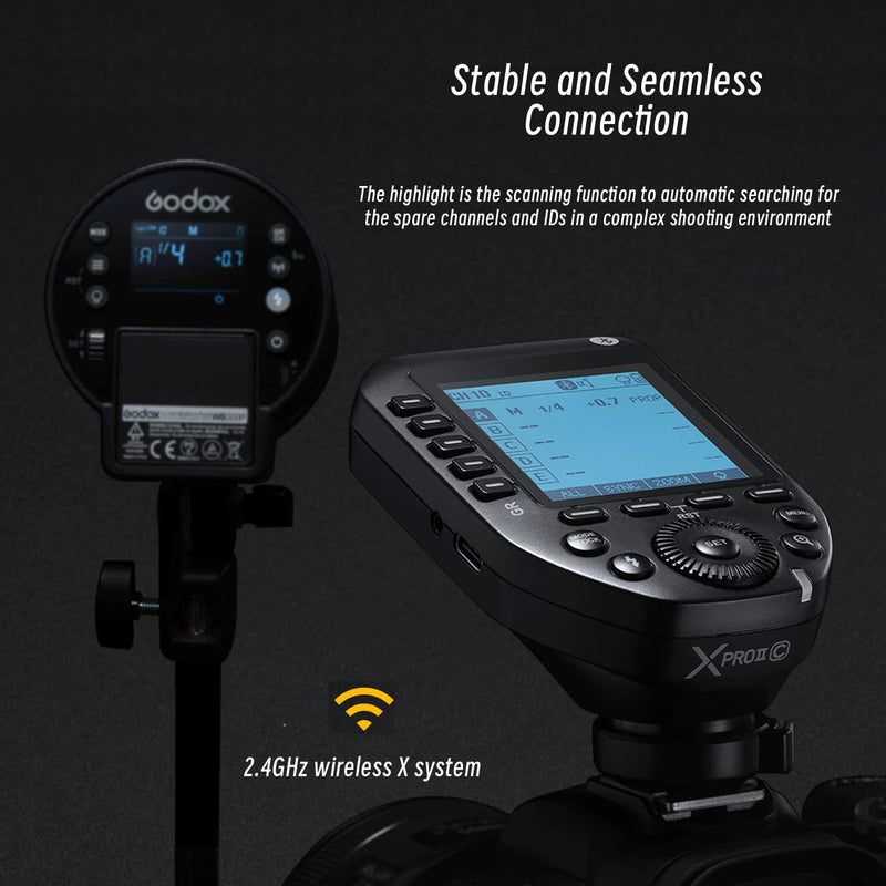 GODOX XproII-O 2.4G 1/8000s HSS 32 Channels 2.4G Wireless LCD Flash Trigger Transmitter for Olympus Panasonic