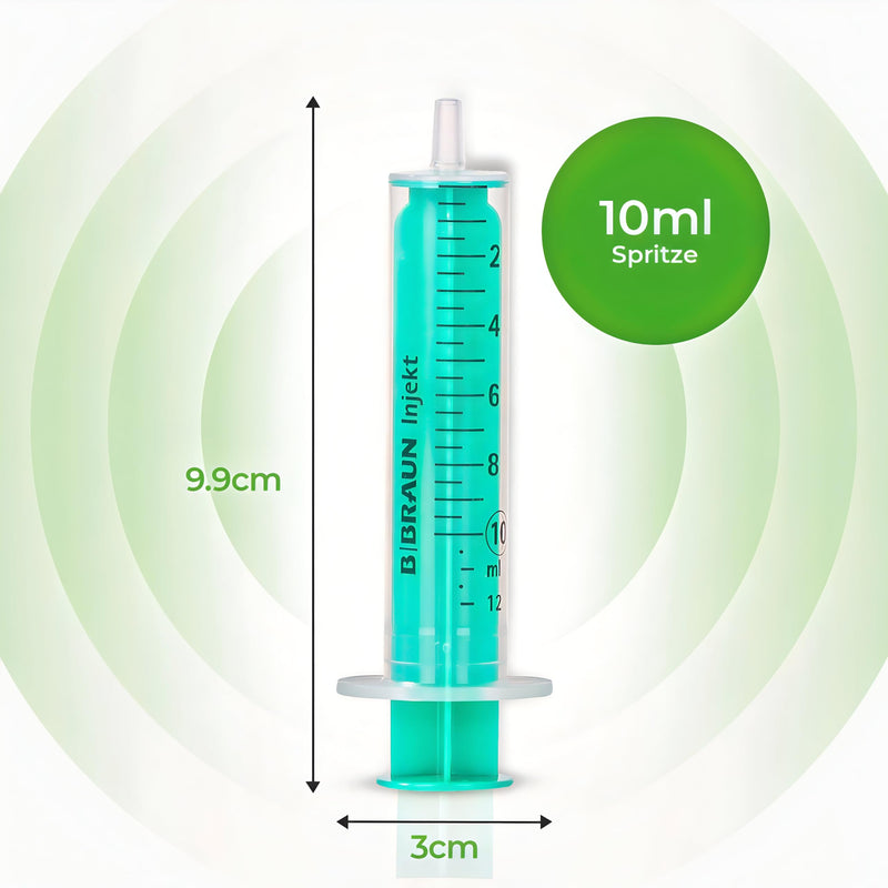MedixX 10-piece syringe set disposable syringes 10ml without cannulas in various sizes for hobby and DIY syringes individually sterile packed in a practical slide-lock bag (10x 10ml) 10x 10ml