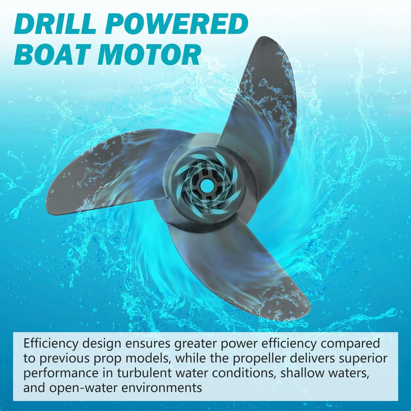 Trolling Motor Propeller Three-Blade Replacement for Motorguide Machete III Propeller, 3.5-Inch Hub Small Boat Motor for MotorGuide R3 55lb,W55,Xi5 36v,75 Wireless Trolling Motor