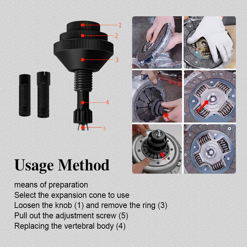 Clutch Alignment Tool Kit, Clutch Alignment Centering Tool, Automotive Replacement Clutch Alignment Tool, Auto Clutch Plate Correction Tool, Car Replacement Accessories for Refitting Replace Clutche