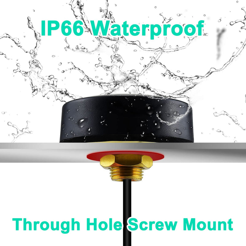 WiFi Puck Antenna Dual Band 2.4G 5.8 GHz, 5dBi Omni-Directional Mini Screw Mount RP-SMA Male Antenna 5ft Cable w/SMA Male to RPSMA Female Adapter for WiFi Router Hotspot Wireless Network Card 5ft /1.5m