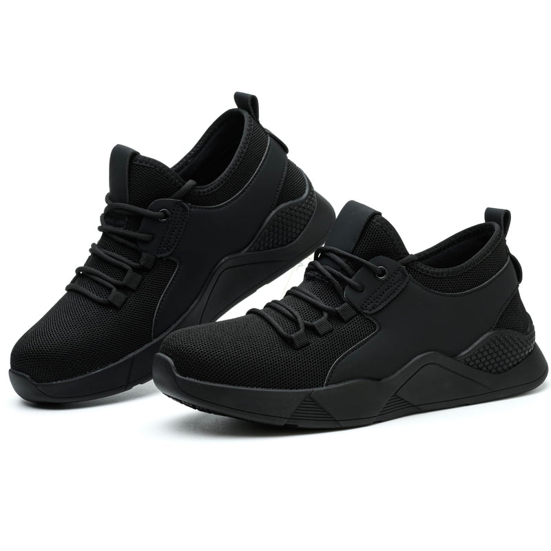 ulogu Waterproof Non Slip Shoes for Men Women Work Sneakers Food Service Water Resistant Slip on Walking Shoes Black 8 Women/6 Men