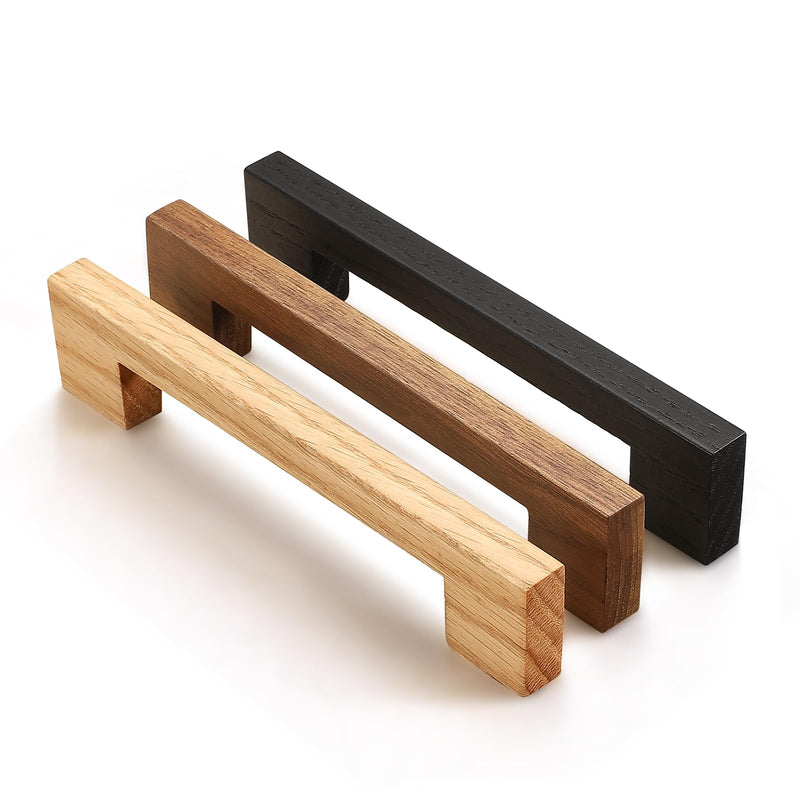 Walnut Square 5 in 2 pcs Wooden Drawer Pulls Handle pulls for cabinets Kitchen Cabinet Drawer pulls Cabinet Door Pull Walnut Square