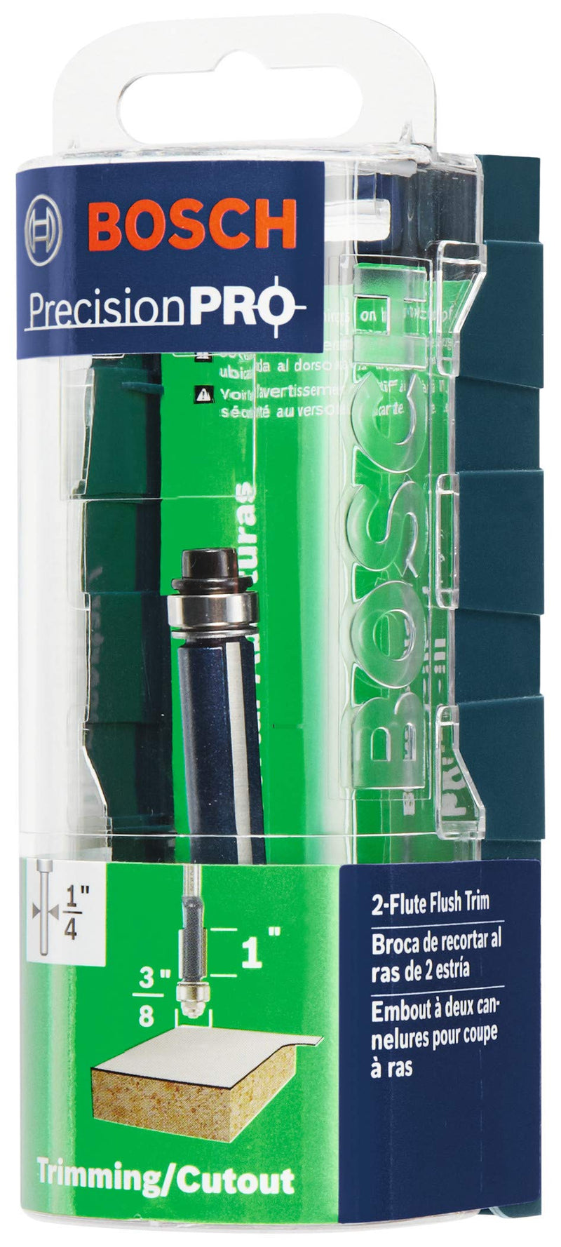 Bosch 85268MC 3/8 in. Double Flute Laminate Flush Trimming Router Bit