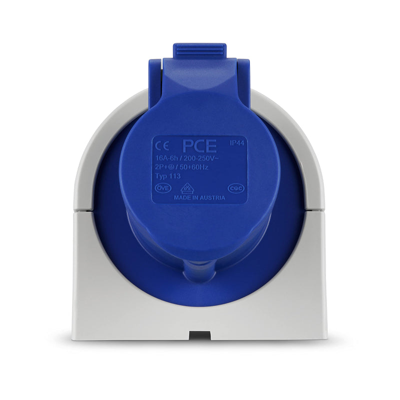 CEE surface-mounted socket - Provides you with optimal power outside - Caravan socket allows the use of all electrical devices, is suitable for continuous current - Camping socket IP44, blue wall socket