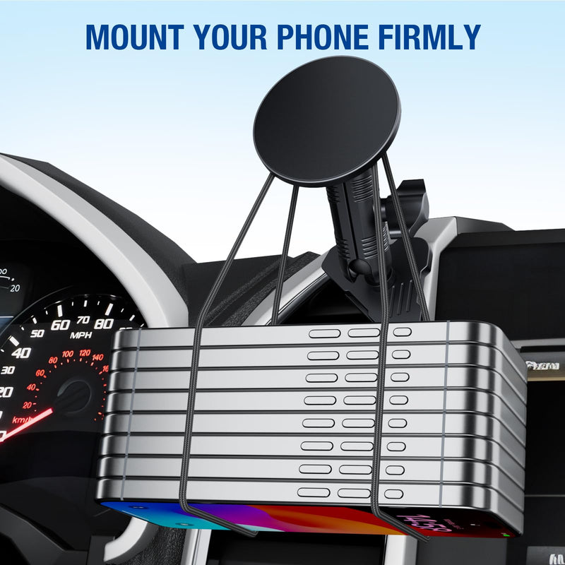 CNC Vent Phone Holder, Magnetic Air Vent Phone Holder Cradles Mount Compatible with F150 2015-2020 & Super Duty F250 F350 F450 2017-2021, Full Metal Bracket for Most CellPhones