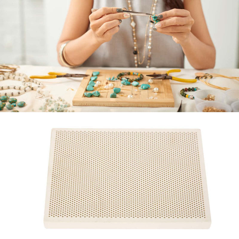 Tiiyee Ceramic Soldering Board, Honeycomb Soldering Board, Ceramic Soldering Mat, Fireproof Welded Plate, Ceramic Tiles, Honeycomb Plate, Jewellery, Heating, Color Print, Ceramic Plate for Heat, Paint, Drying