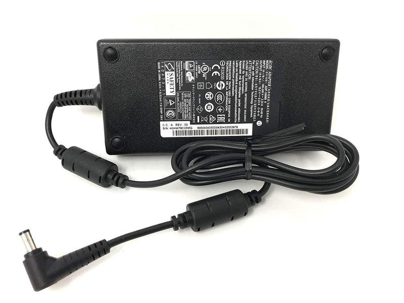 19.5V 9.23A 180W Charger for MSI Laptop Charger 180W, GF65 GF62 GF72 GS65 GS66 GS63 GS73 GS40 GS43 GS75 GE72 GE60 GE70 GE62 GL62 GL72 MSI Gaming Laptop Power Adapter Supply Cord