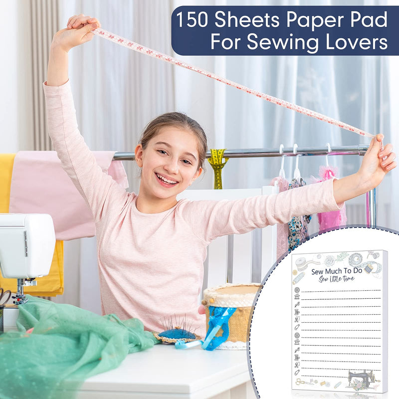Tinlade 150 Sheets Sewing to Do List Notepad Sewers Seamstress Sewers and Quilters Gifts Checklist Quilting Handy to Do List Pad Sewing Lovers Daily Checklist Gift for Women Supplies 4. 1 x 5. 7 Inch