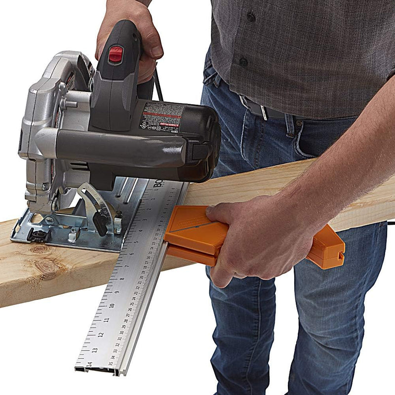 Bora 530416 QuickCut Circular Saw Guide with Rail & Angle Assist – All-in-One Woodworking Tool, 16" Durable Aluminum, (35.5cm) Guide Rail