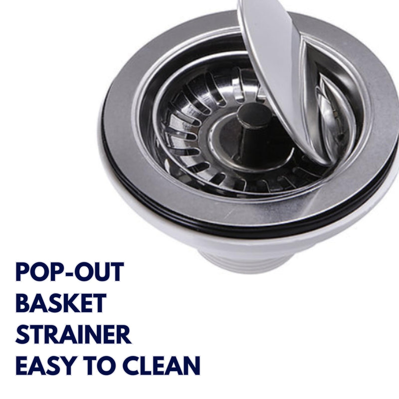 Nantucket Sinks NS35LCC-CH Flip Top Crumb Cup Kitchen Drain, Chrome