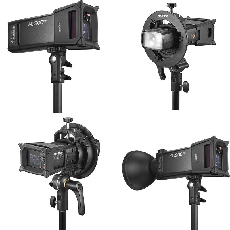 Godox AD200Pro-PC Silicone Fender Case for Godox AD200 Pro AD200 Pro II AD200, Protect Your AD200Pro AD200 AD200Pro II Flash Screen, or Serve As an Ideal Replacement for a Floor Light Stand