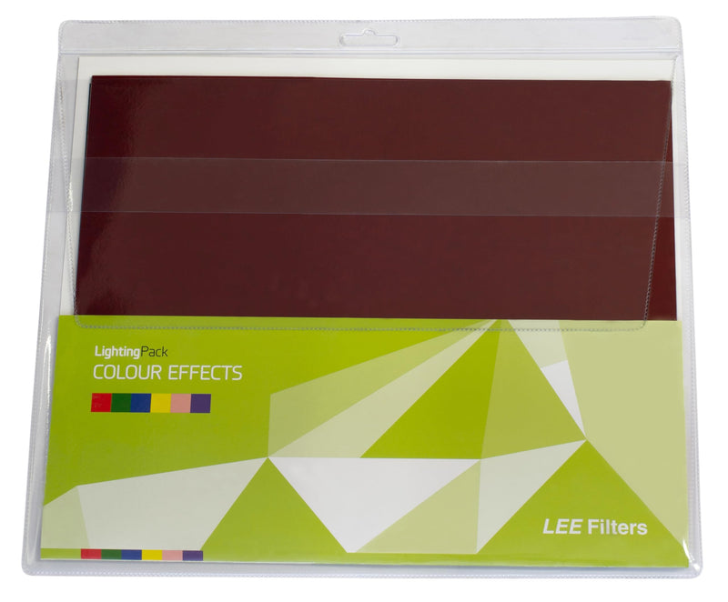 LEE Colour Effects Lighting Gel Filter Pack 250mm x 300mm – Contains 6 Colours for use in Studio, 2 Sheets Per Colour Totalling 12 Sheets