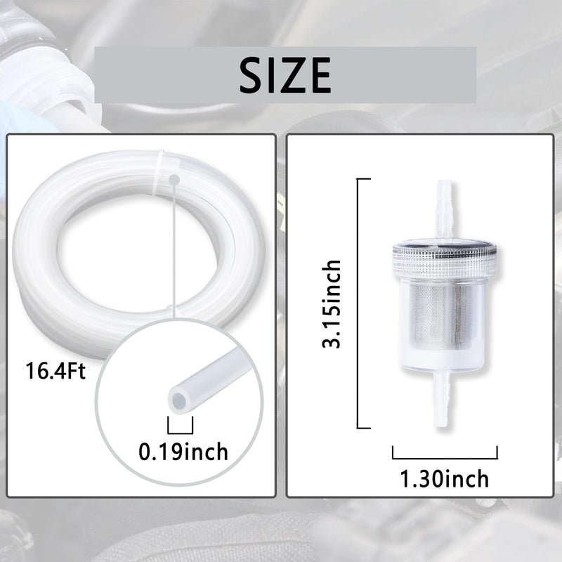 16.4Ft Diesel Heater Fuel Line Kit OEM# 1320399A 35320A,Include Fuel Hose+Inline Fuel Filter+Connecting Hoses+Fuel Line Clamps,Fuel Line Repair Kit Diesel Heater Accessories