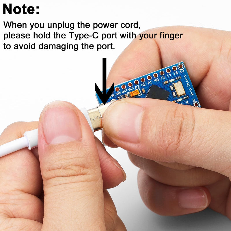 5pcs Pro Micro Board Module Atmega32U4 5V 16MHz USB Programming Development Board Micro-Controller Compatible with Arduino IDE (with Pin Header) 5pcs