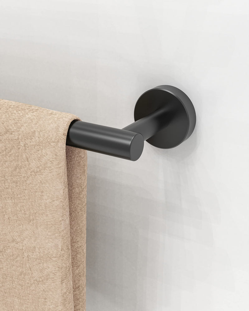 RARXTR Towe Bar for Bathroom Kitchen Hand Towel Holder Dish Cloths Hanger SUS304 Stainless Steel RUSTPROOF Wall Mount (Matte Black 18-inch Center to Center) Matte Black 18 inch(Center to Center)