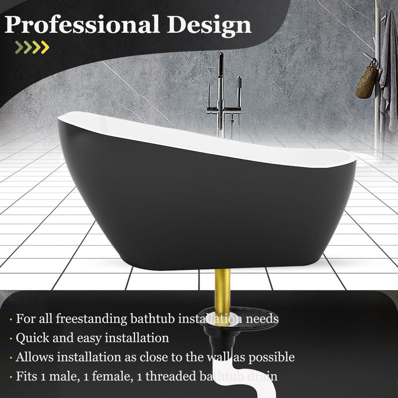Freestanding Bathtub Drain Rough-in Kit, Freestanding Tub Drain Kit for Freestanding Bathtu, with ABS Pipe and Brass Pipe, with CUPC Certification