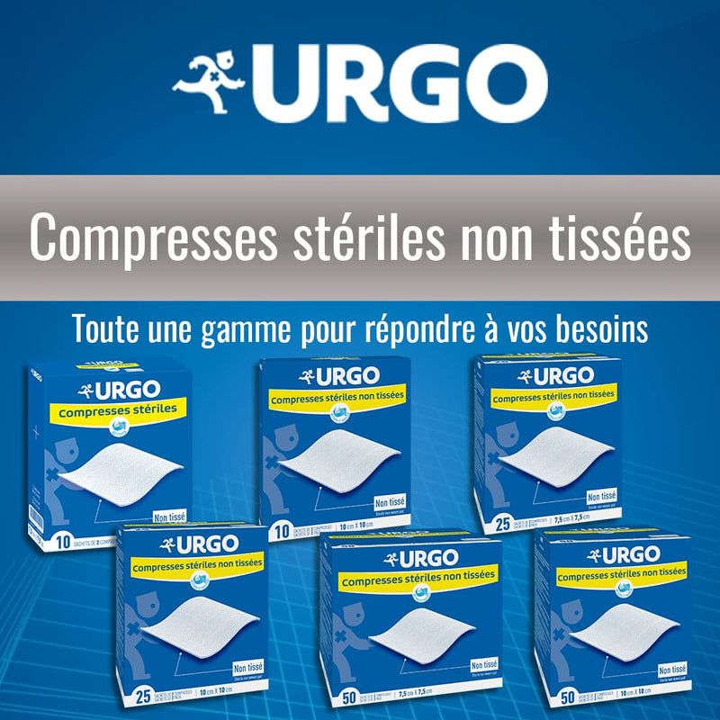 URGO Compresses Stériles Non Tissées 10 x 10 cm Bte/50